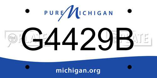 G4429B Michigan License Plate