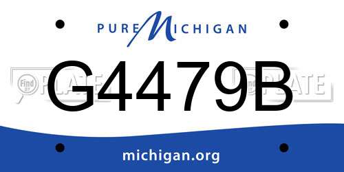 G4479B Michigan License Plate