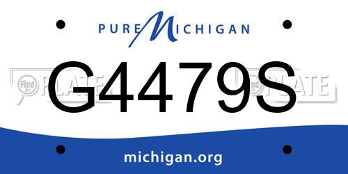 G4479S Michigan License Plate