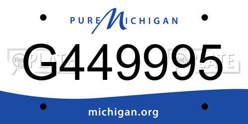 G449995 Michigan License Plate