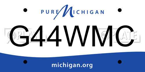 G44WMC Michigan License Plate