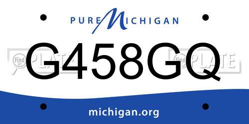 G458GQ Michigan License Plate