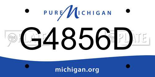 G4856D Michigan License Plate
