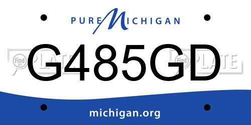 G485GD Michigan License Plate