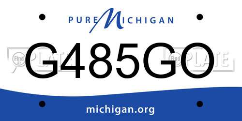 G485GO Michigan License Plate