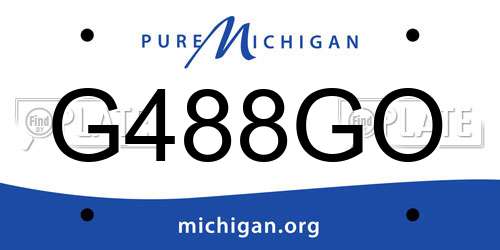 G488GO Michigan License Plate