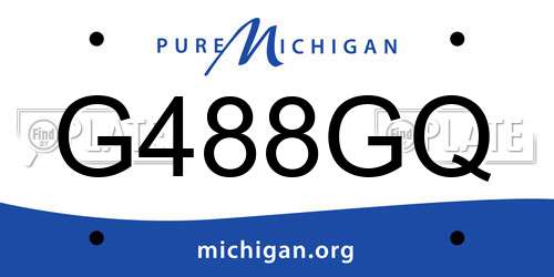 G488GQ Michigan License Plate