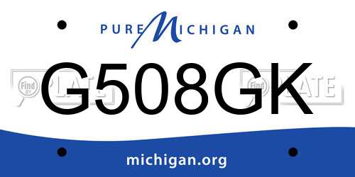 G508GK Michigan License Plate
