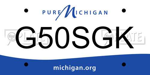 G50SGK Michigan License Plate