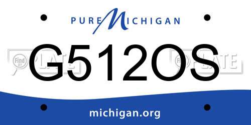 G512OS Michigan License Plate