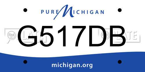 G517DB Michigan License Plate
