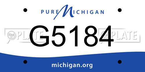 G5184 Michigan License Plate