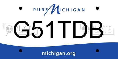 G51TDB Michigan License Plate