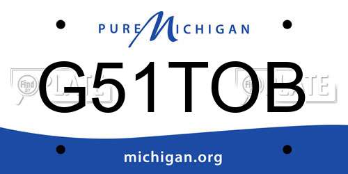 G51TOB Michigan License Plate
