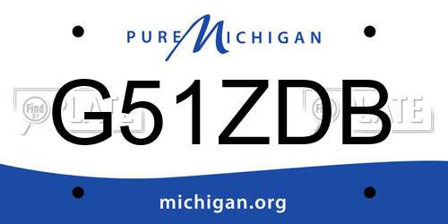 G51ZDB Michigan License Plate