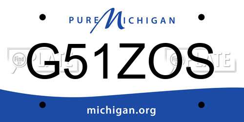 G51ZOS Michigan License Plate