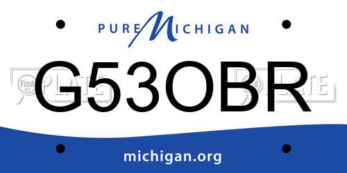 G53OBR Michigan License Plate