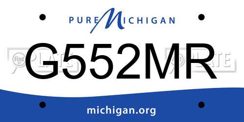 G552MR Michigan License Plate