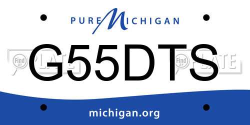 G55DTS Michigan License Plate