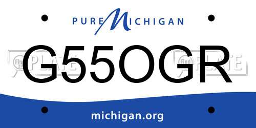 G55OGR Michigan License Plate