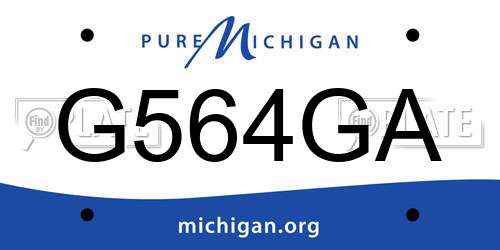 G564GA Michigan License Plate