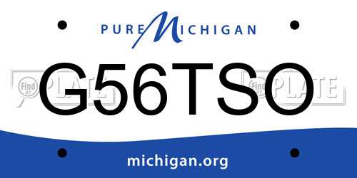 G56TSO Michigan License Plate