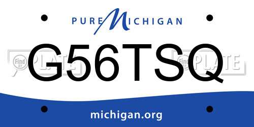 G56TSQ Michigan License Plate