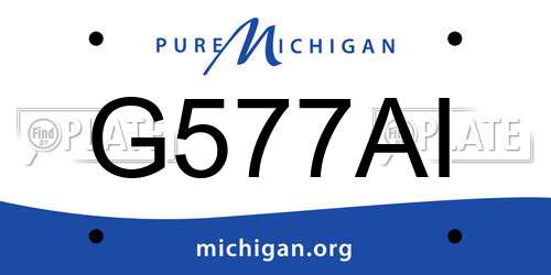 G577AI Michigan License Plate
