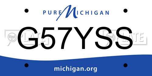 G57YSS Michigan License Plate