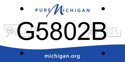 G5802B Michigan License Plate
