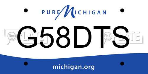 G58DTS Michigan License Plate