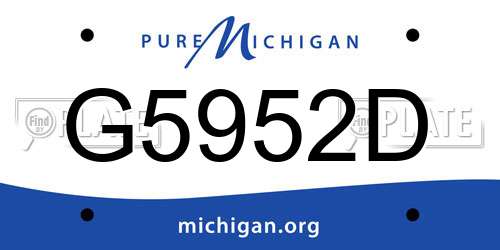 G5952D Michigan License Plate