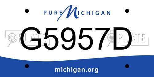 G5957D Michigan License Plate