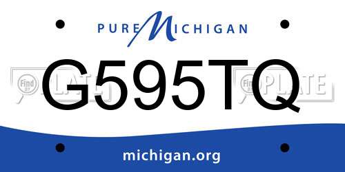 G595TQ Michigan License Plate