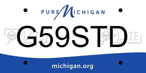 G59STD Michigan License Plate