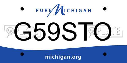G59STO Michigan License Plate