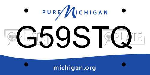 G59STQ Michigan License Plate