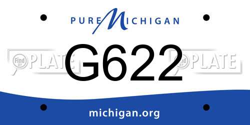 G622 Michigan License Plate
