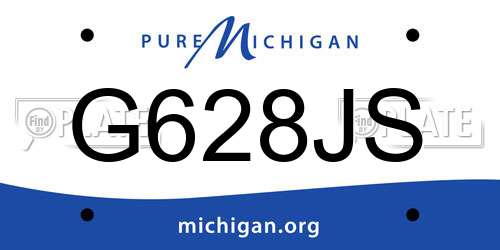 G628JS Michigan License Plate