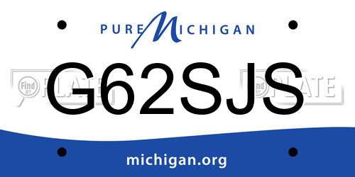 G62SJS Michigan License Plate