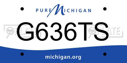 G636TS Michigan License Plate