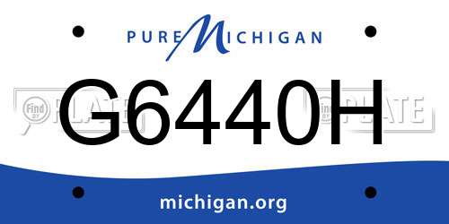 G6440H Michigan License Plate