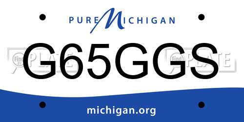 G65GGS Michigan License Plate