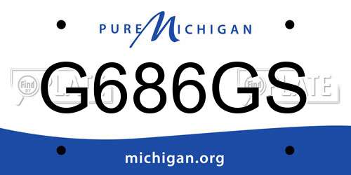 G686GS Michigan License Plate