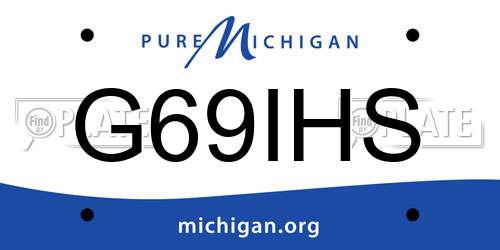 G69IHS Michigan License Plate