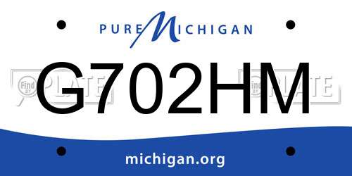 G702HM Michigan License Plate