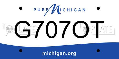 G707OT Michigan License Plate