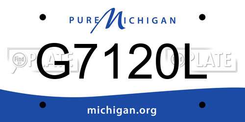 G7120L Michigan License Plate