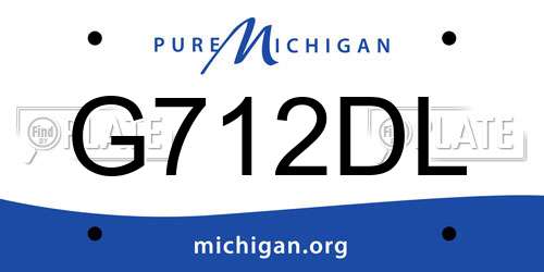 G712DL Michigan License Plate
