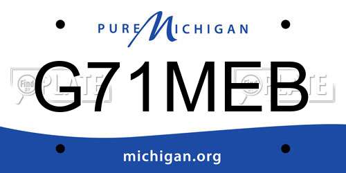 G71MEB Michigan License Plate
